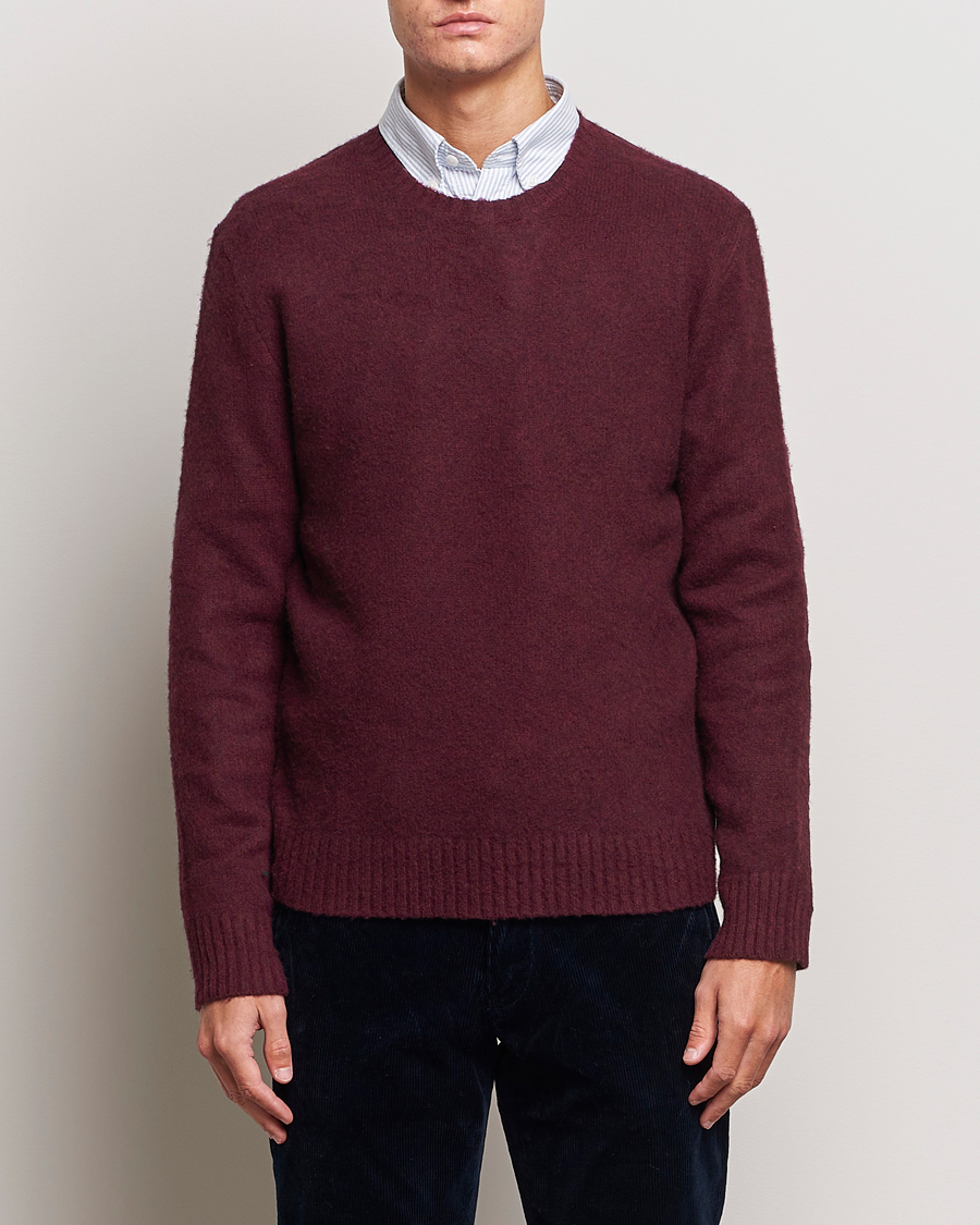 Herre | Gensere | Polo Ralph Lauren | Wool/Cashmere Patch Crew Neck Wine Heather