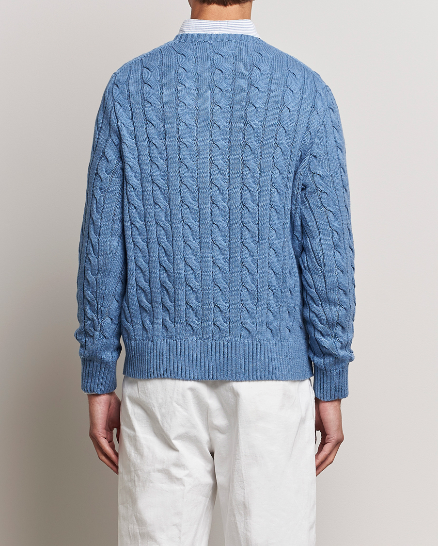 Herre | Gensere | Polo Ralph Lauren | Cotton Cable Pullover Sky Blue Heather