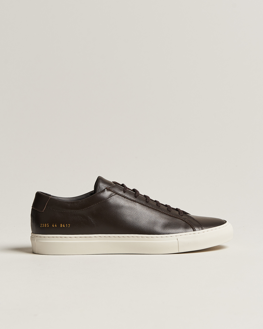 Herre | Sneakers | Common Projects | Original Achilles Pebbled Leather Sneaker Dark Brown