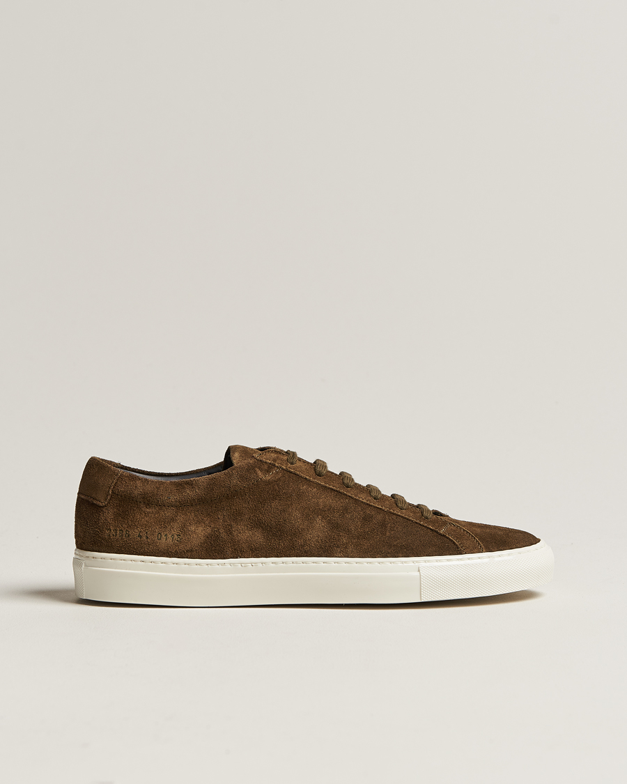 Herre | Common Projects Original Achilles Suede Sneaker Tobacco | Common Projects | Original Achilles Suede Sneaker Tobacco