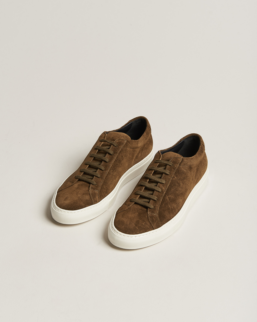 Herre | Common Projects Original Achilles Suede Sneaker Tobacco | Common Projects | Original Achilles Suede Sneaker Tobacco
