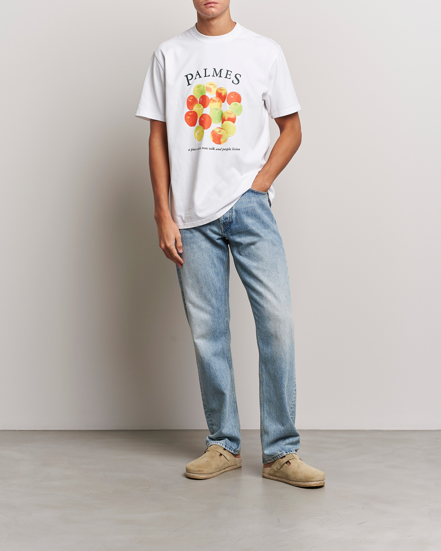 Herre | T-Shirts | Palmes | Apples T-Shirt White