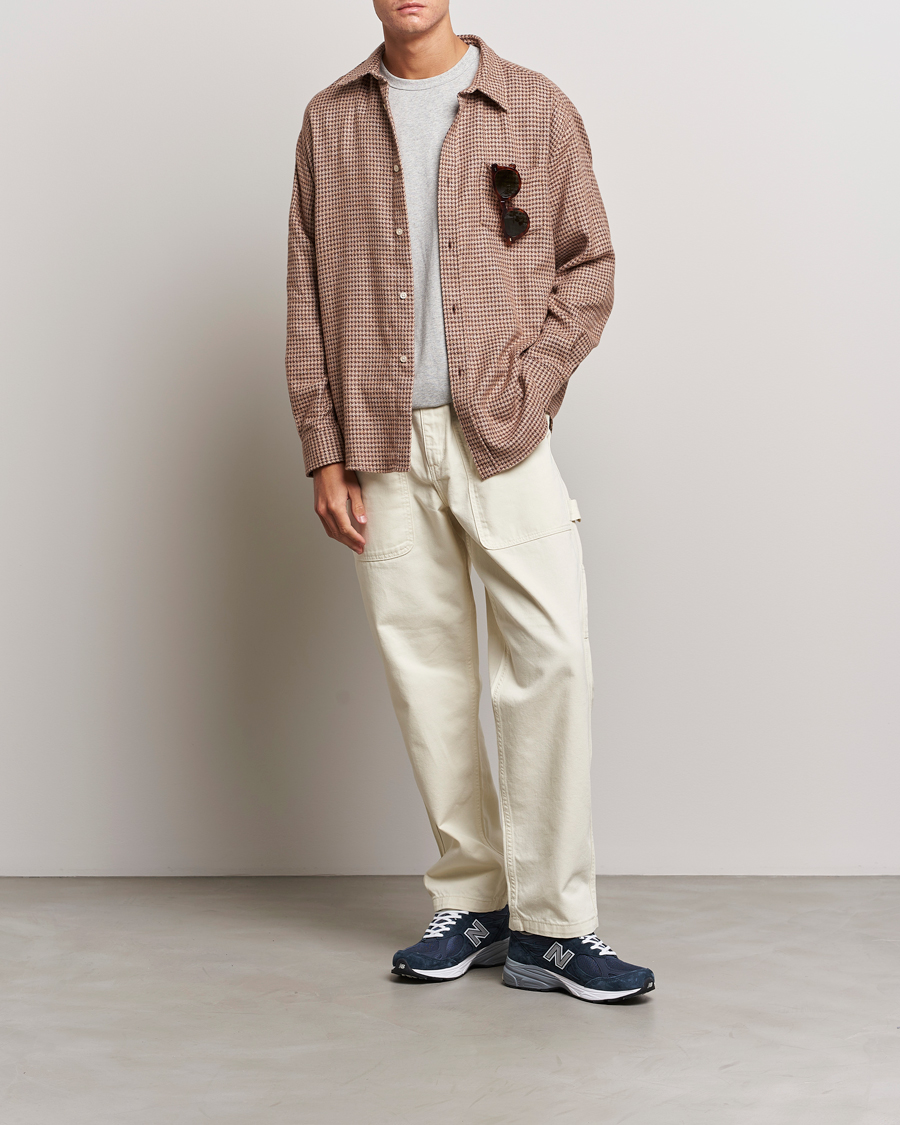 Herre | Skjorter | Palmes | Cyrus Houndstooth Cotton Shirt Brown