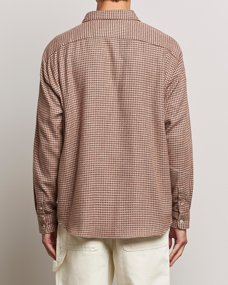 Herre | Skjorter | Palmes | Cyrus Houndstooth Cotton Shirt Brown