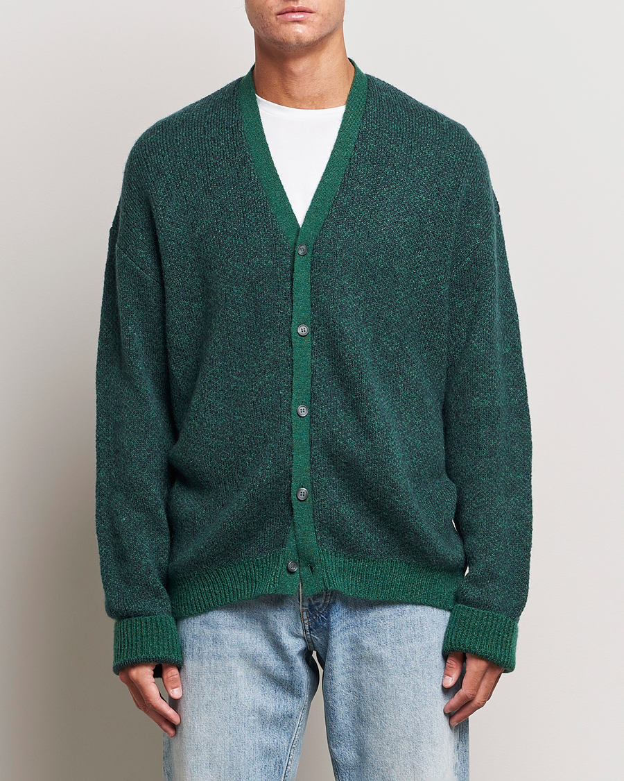 Herre | Palmes | Palmes | Jacquard Knit Cardigan Dark Green
