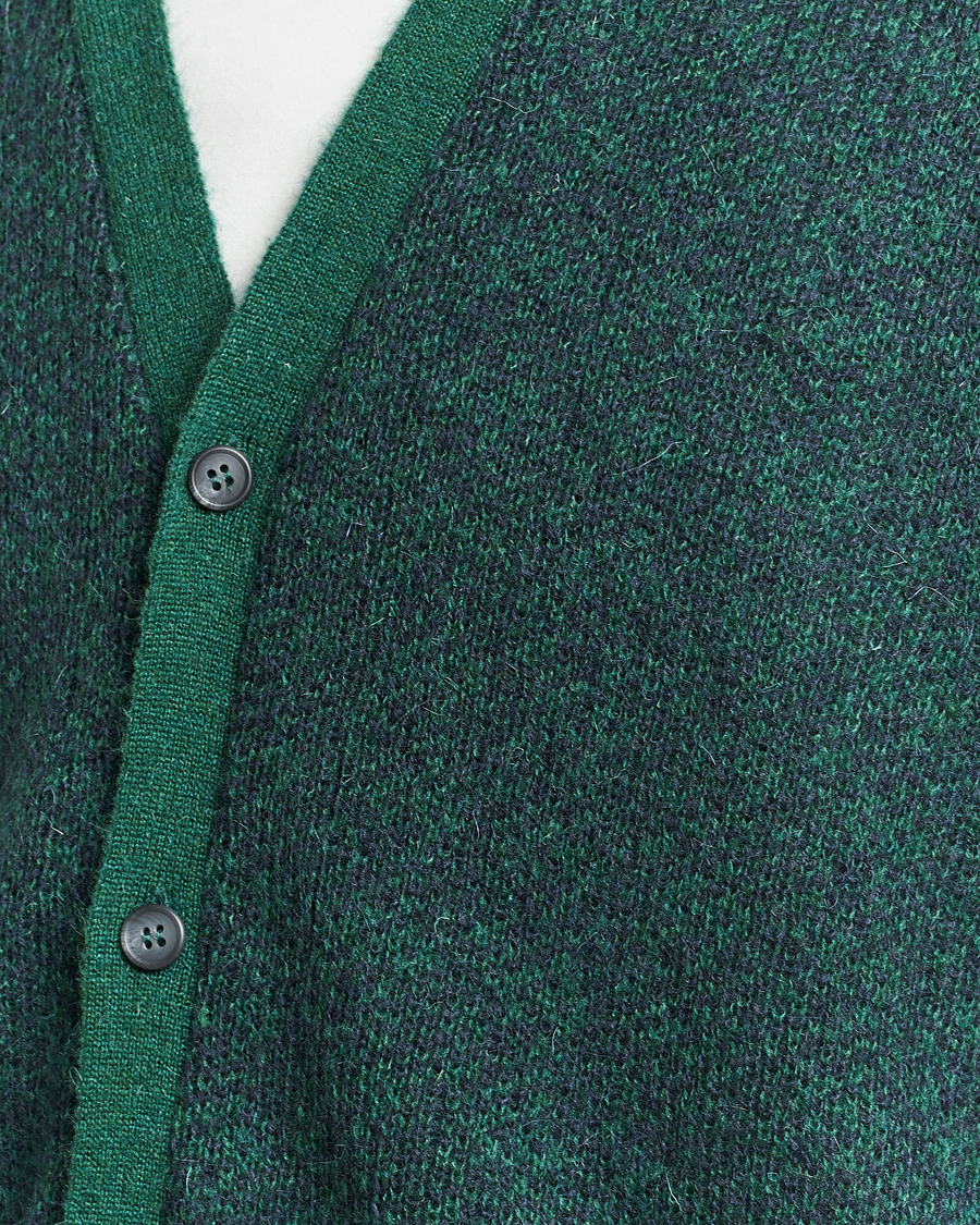 Herre | Gensere | Palmes | Jacquard Knit Cardigan Dark Green