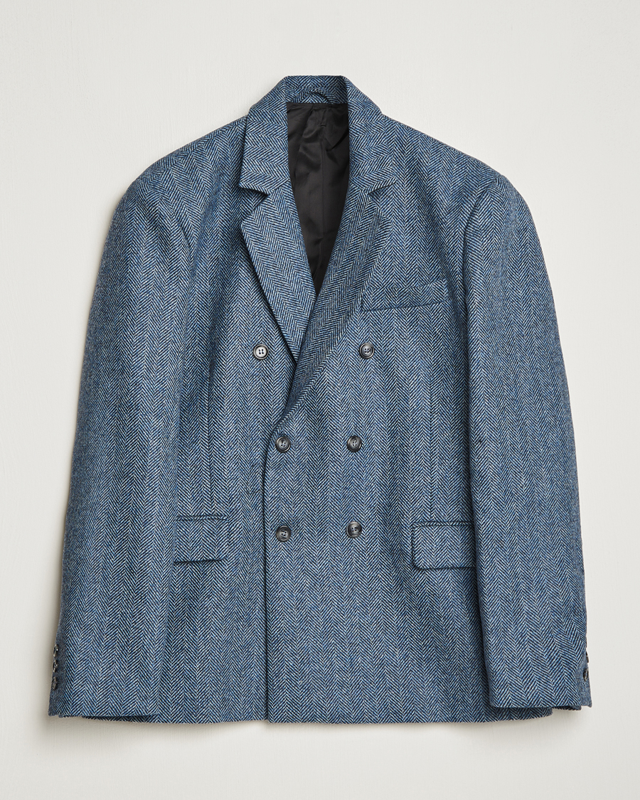 Herre | Dressjakker | Palmes | Double Blaze Tweed Sport Coat Navy Herringbone