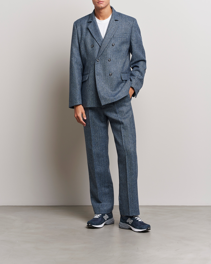 Herre | Dressjakker | Palmes | Double Blaze Tweed Sport Coat Navy Herringbone