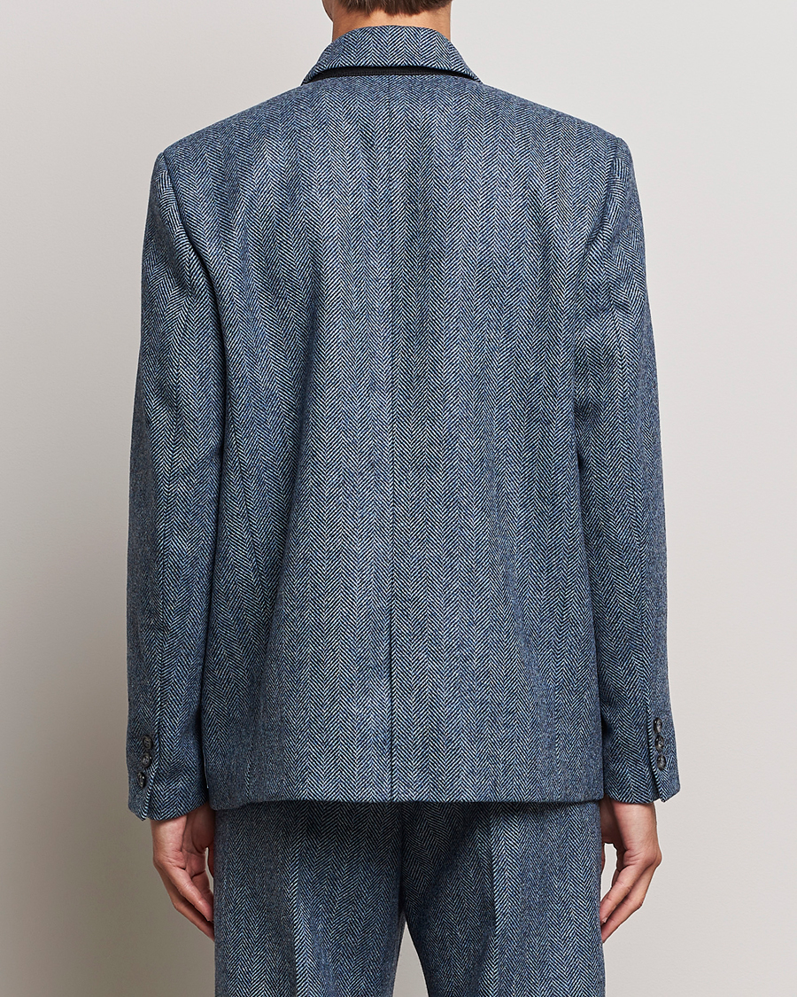 Herre | Dressjakker | Palmes | Double Blaze Tweed Sport Coat Navy Herringbone