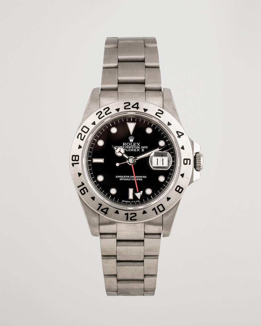 Herre | Rolex Pre-Owned Explorer II 16570 Steel Black | Rolex Pre-Owned | Explorer II 16570 Steel Black