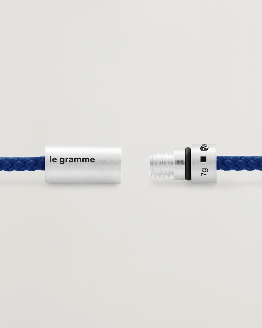 Herre | Contemporary Creators | LE GRAMME | Nato Cable Bracelet Blue/Sterling Silver 7g