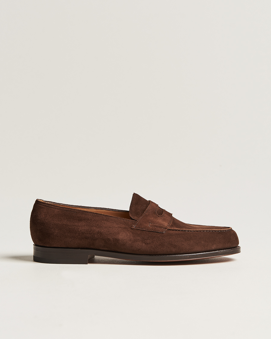 Herre | Loafers | John Lobb | Lopez Penny Loafer Dark Brown Suede