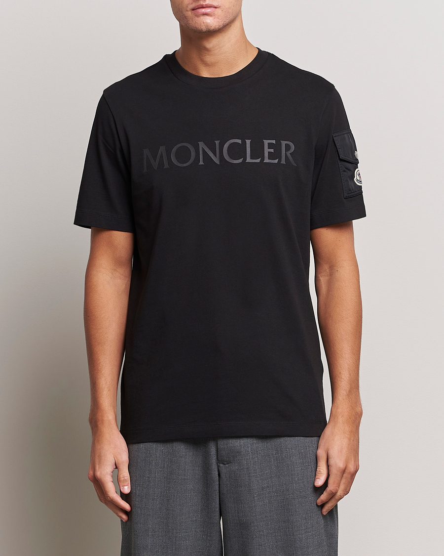 Herre | Kortermede t-shirts | Moncler | Sleeve Pocket T-shirt Black