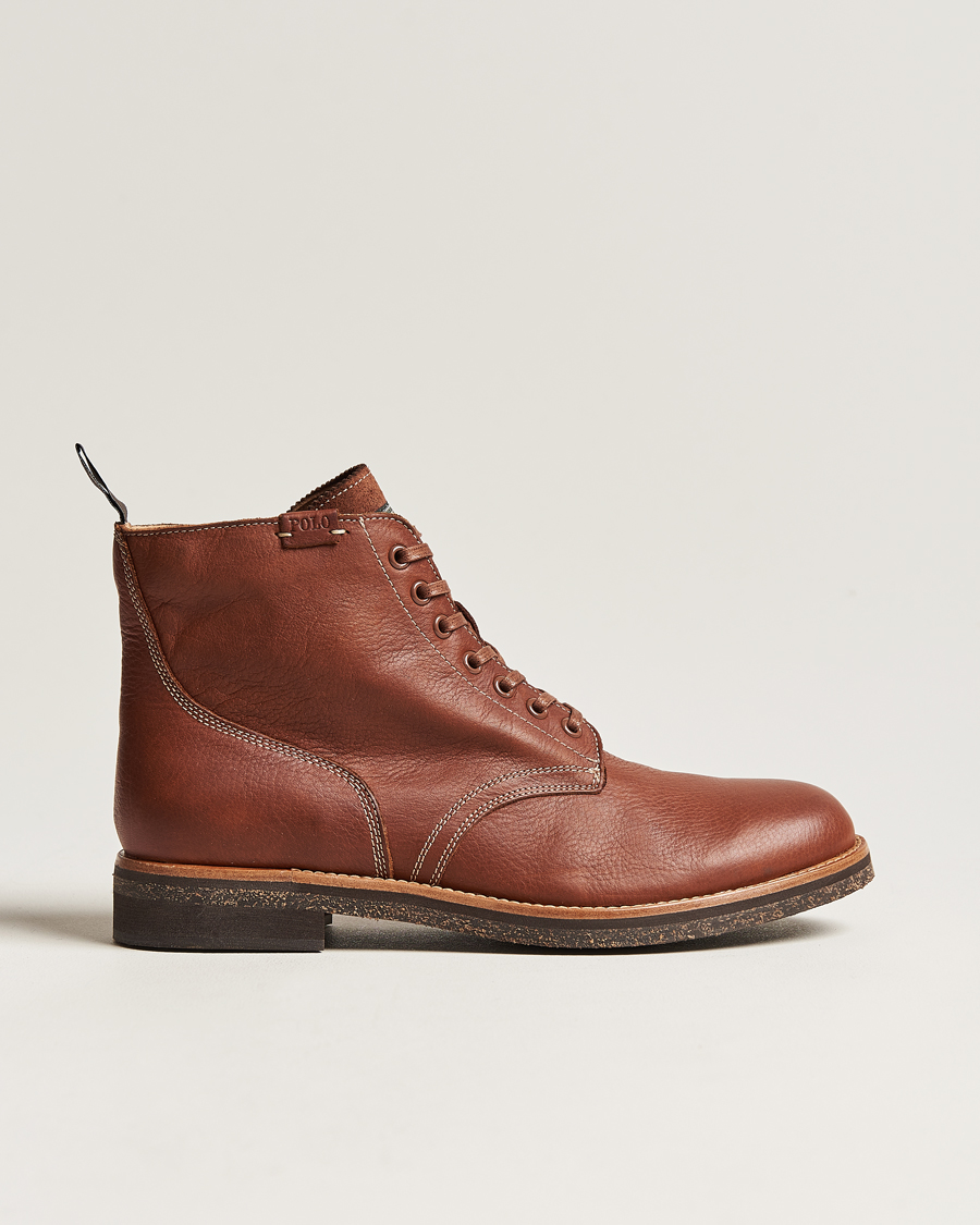 Herre | Støvler | Polo Ralph Lauren | RL Oiled Leather Boot Peanut