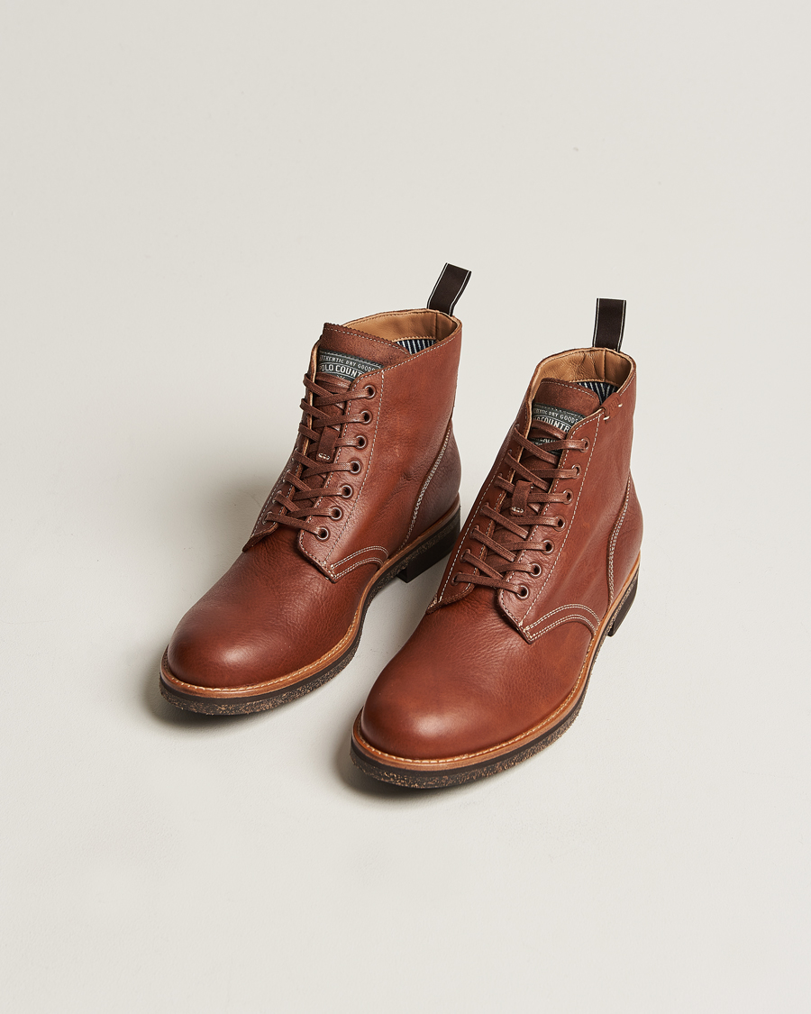 Herre | Polo Ralph Lauren RL Oiled Leather Boot Peanut | Polo Ralph Lauren | RL Oiled Leather Boot Peanut