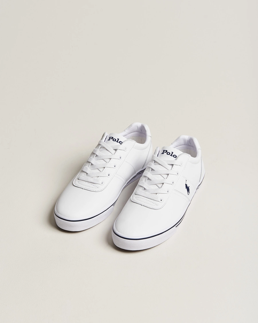Herre |  | Polo Ralph Lauren | Hanford Leather Sneaker Pure White