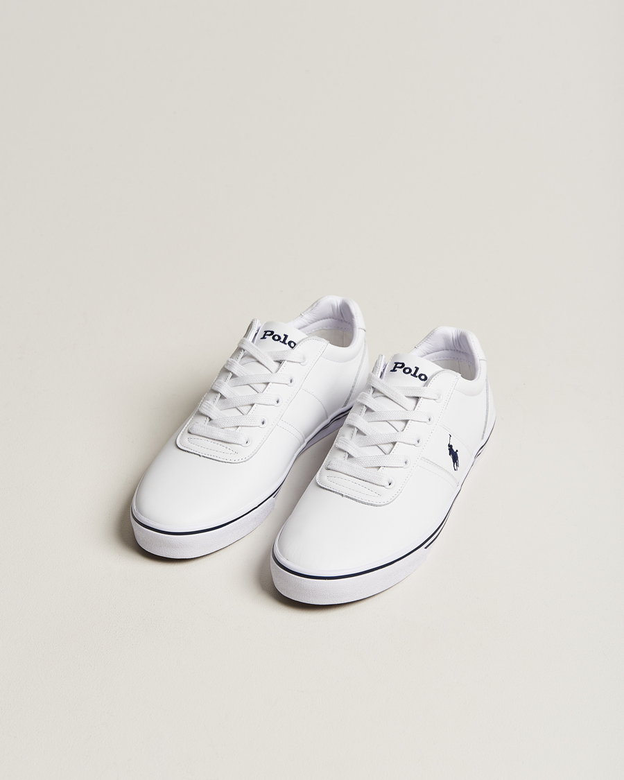 Herre | Preppy Authentic | Polo Ralph Lauren | Hanford Leather Sneaker Ceramic White