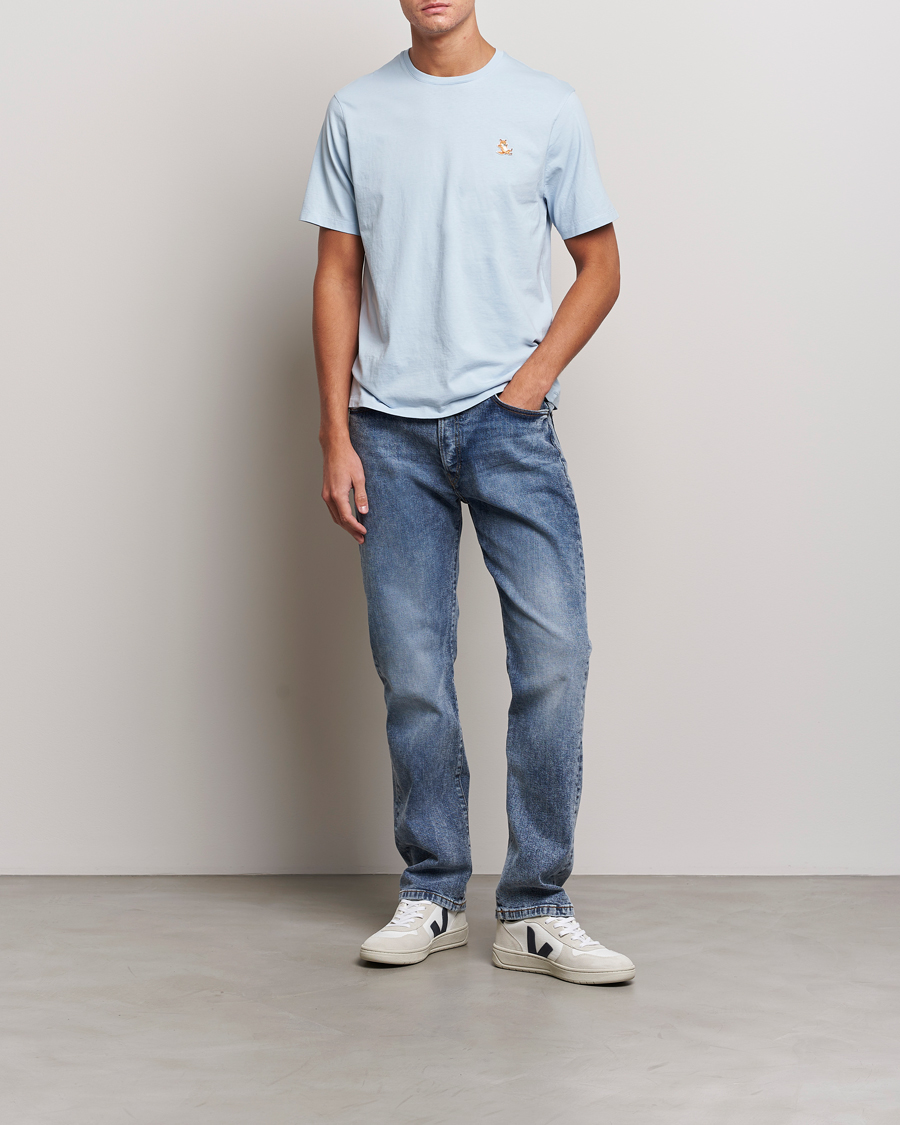 Herre | T-Shirts | Maison Kitsuné | Chillax Fox T-Shirt Sky Blue