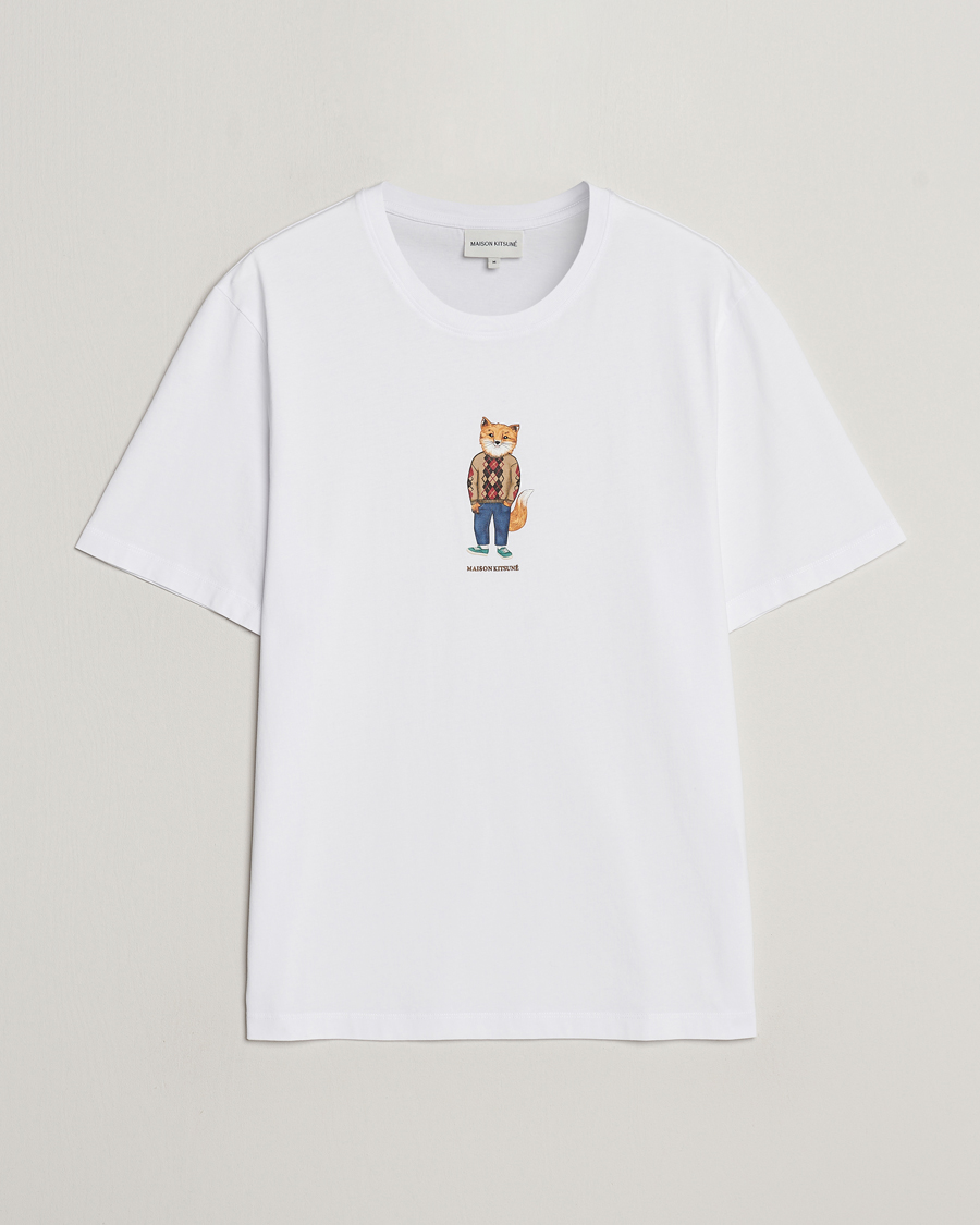 Herre | T-Shirts | Maison Kitsuné | Dressed Fox T-Shirt White