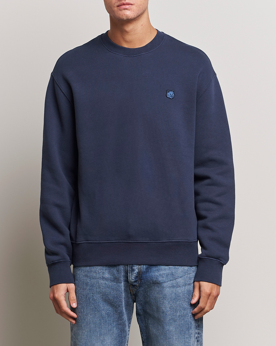Herre |  | Maison Kitsuné | Tonal Fox Head Sweatshirt Ink Blue
