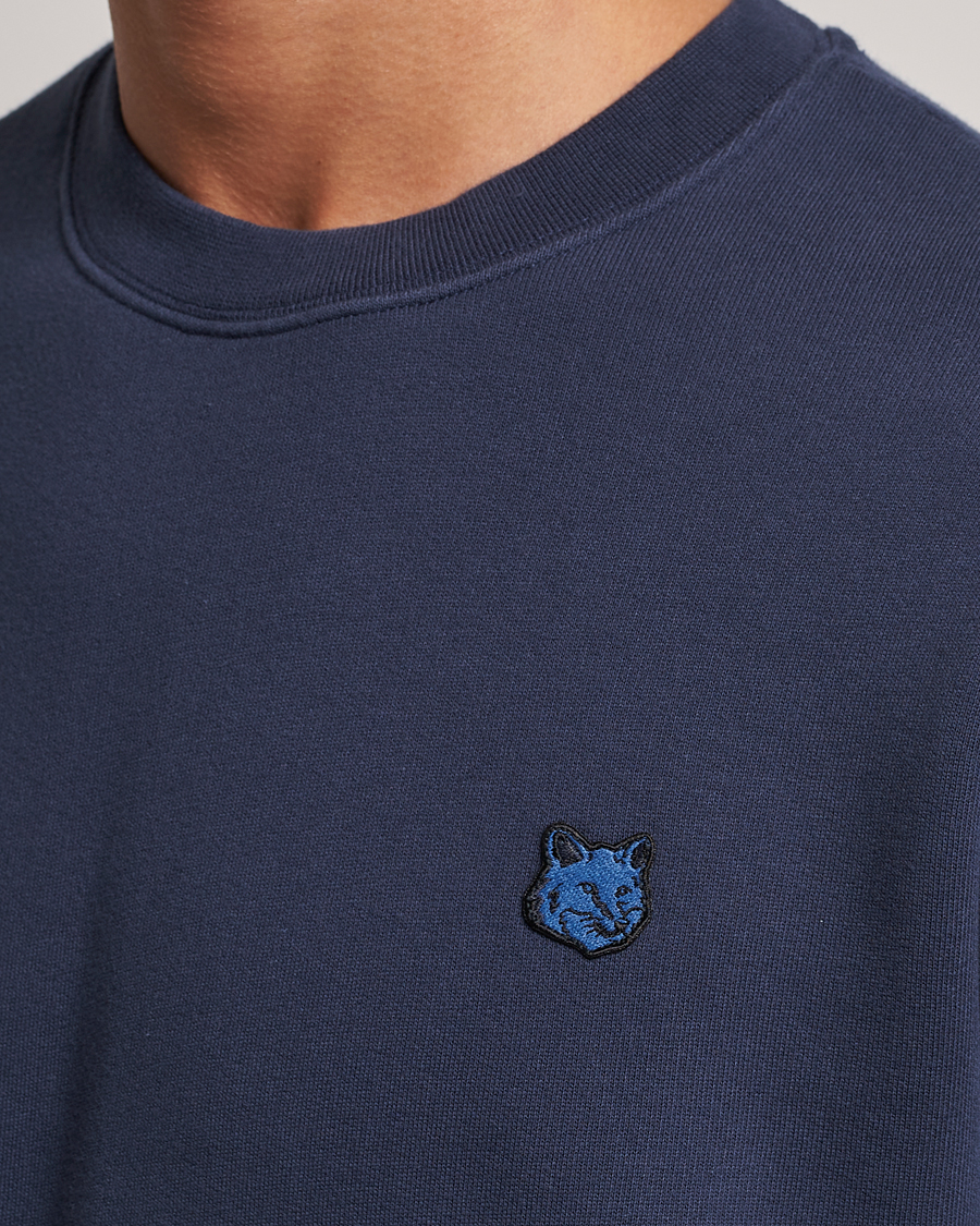 Herre | Gensere | Maison Kitsuné | Tonal Fox Head Sweatshirt Ink Blue