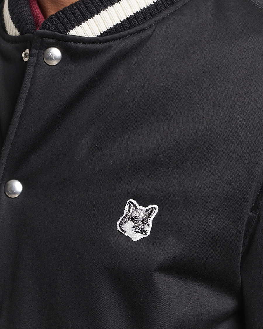 Herre | Jakker | Maison Kitsuné | Grey Fox Teddy Varsity Jacket Black