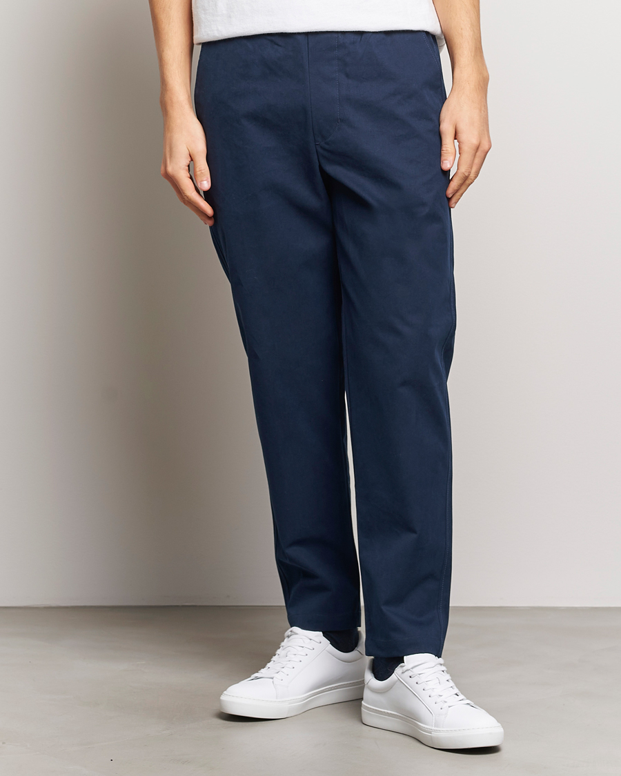 Herre |  | Maison Kitsuné | Cotton Drawstring Pants Ink Blue