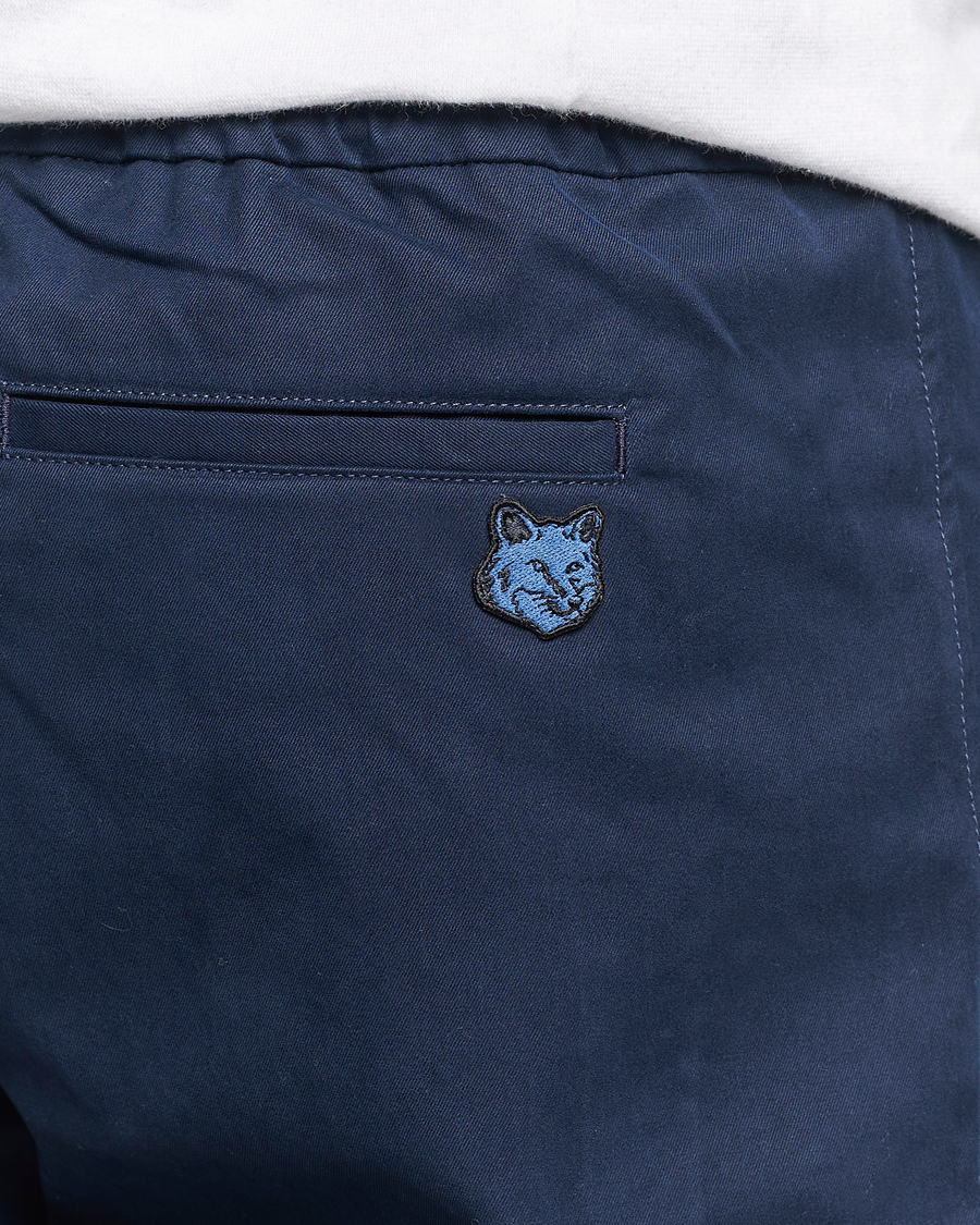 Herre | Bukser | Maison Kitsuné | Cotton Drawstring Pants Ink Blue