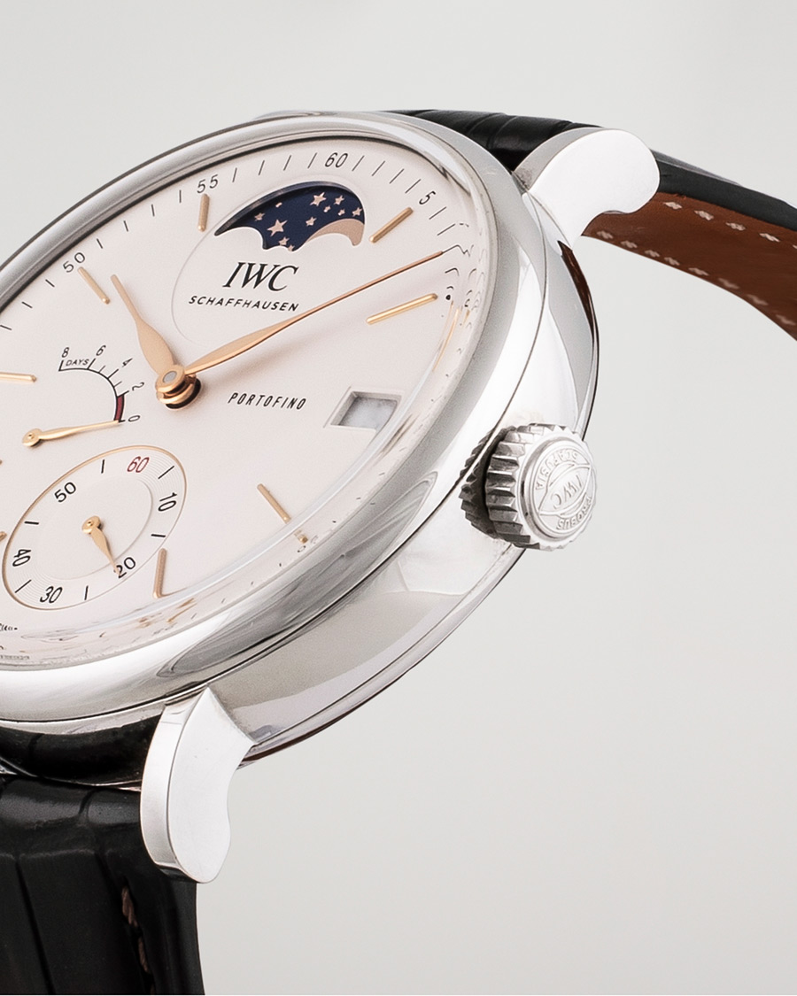 Herre | Pre-Owned & Vintage Watches | IWC Pre-Owned | Portofino Moon Phase IW516401 Steel White