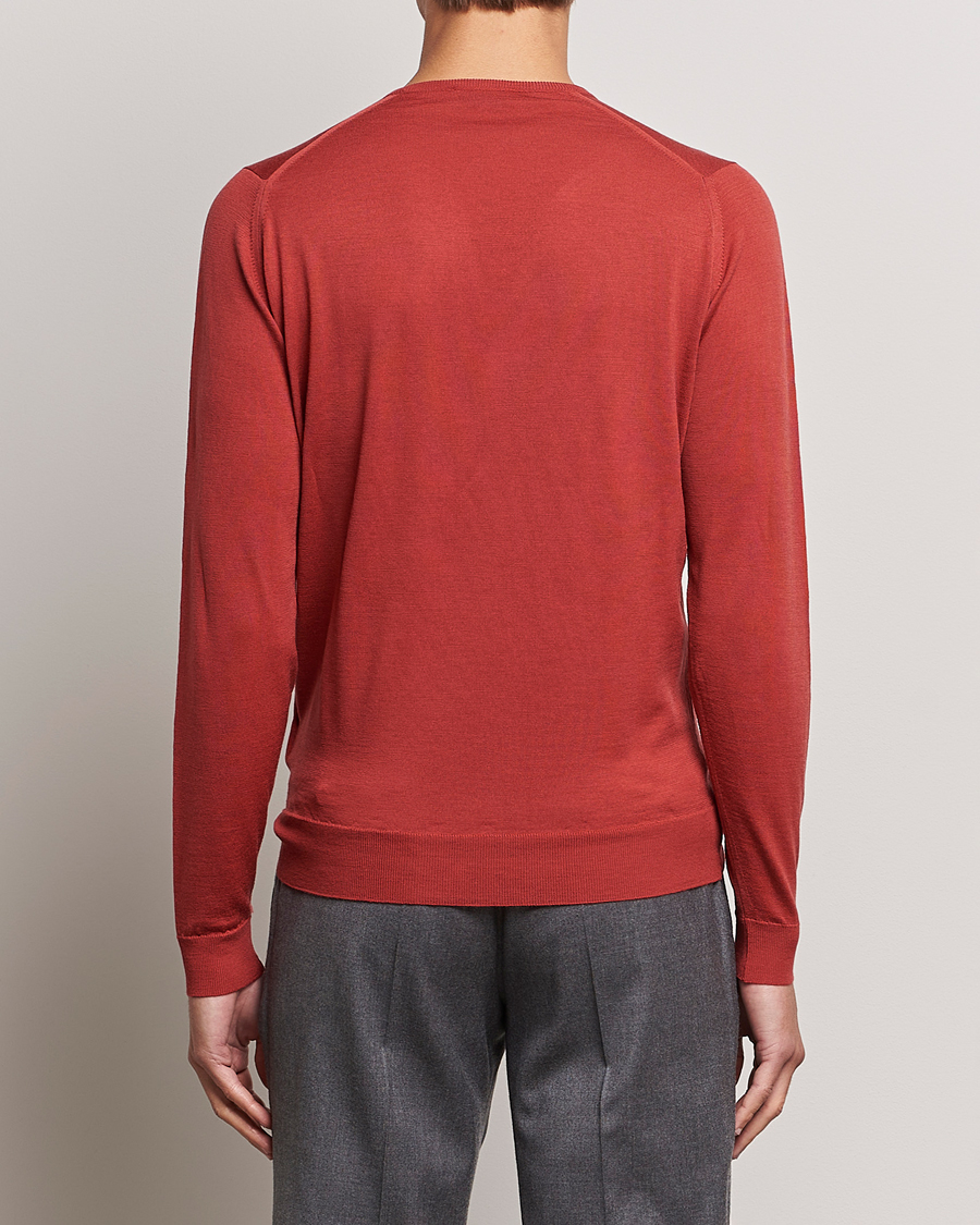 Herre | Gensere | John Smedley | Lundy Extra Fine Merino Crew Neck Redwood
