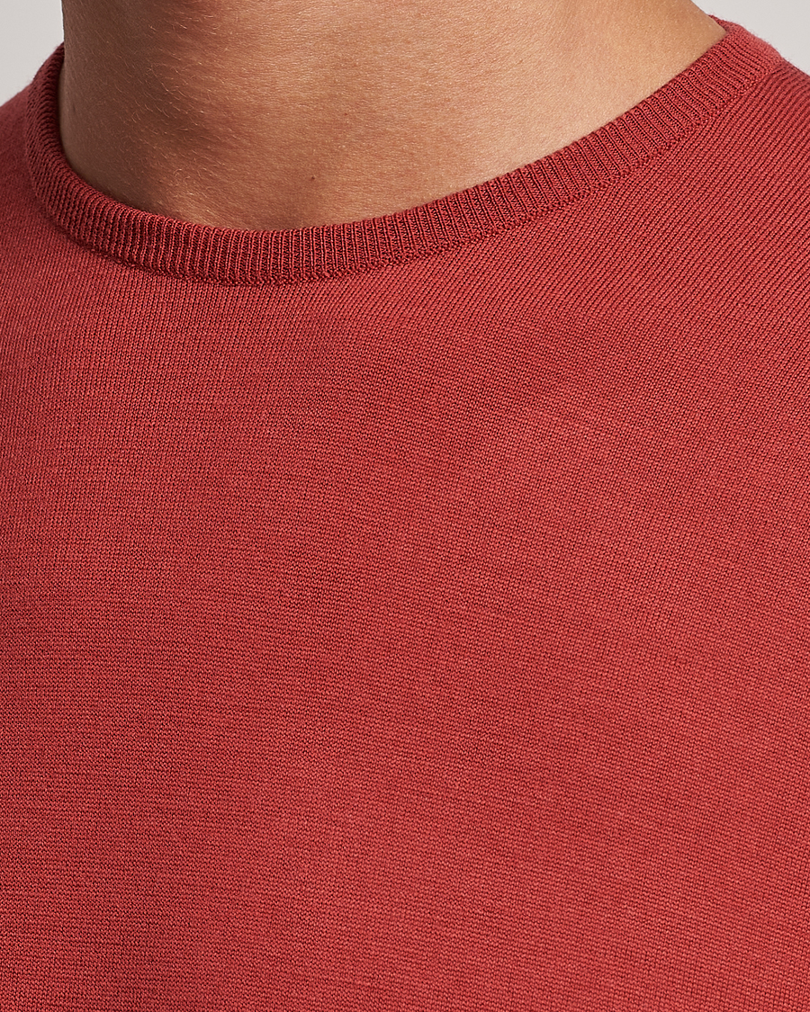 Herre | Gensere | John Smedley | Lundy Extra Fine Merino Crew Neck Redwood