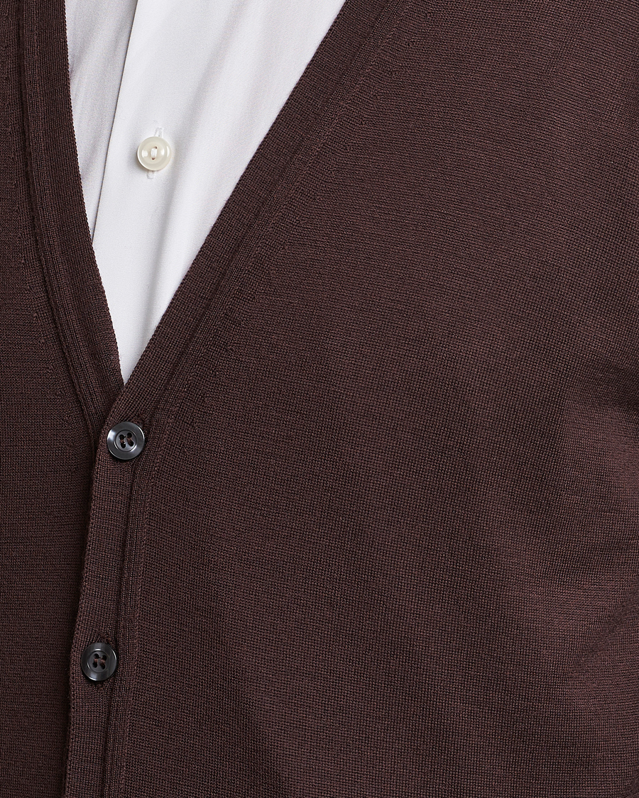 Herre | Gensere | John Smedley | Huntswood Slim Fit Waistcoat Truffle Brown