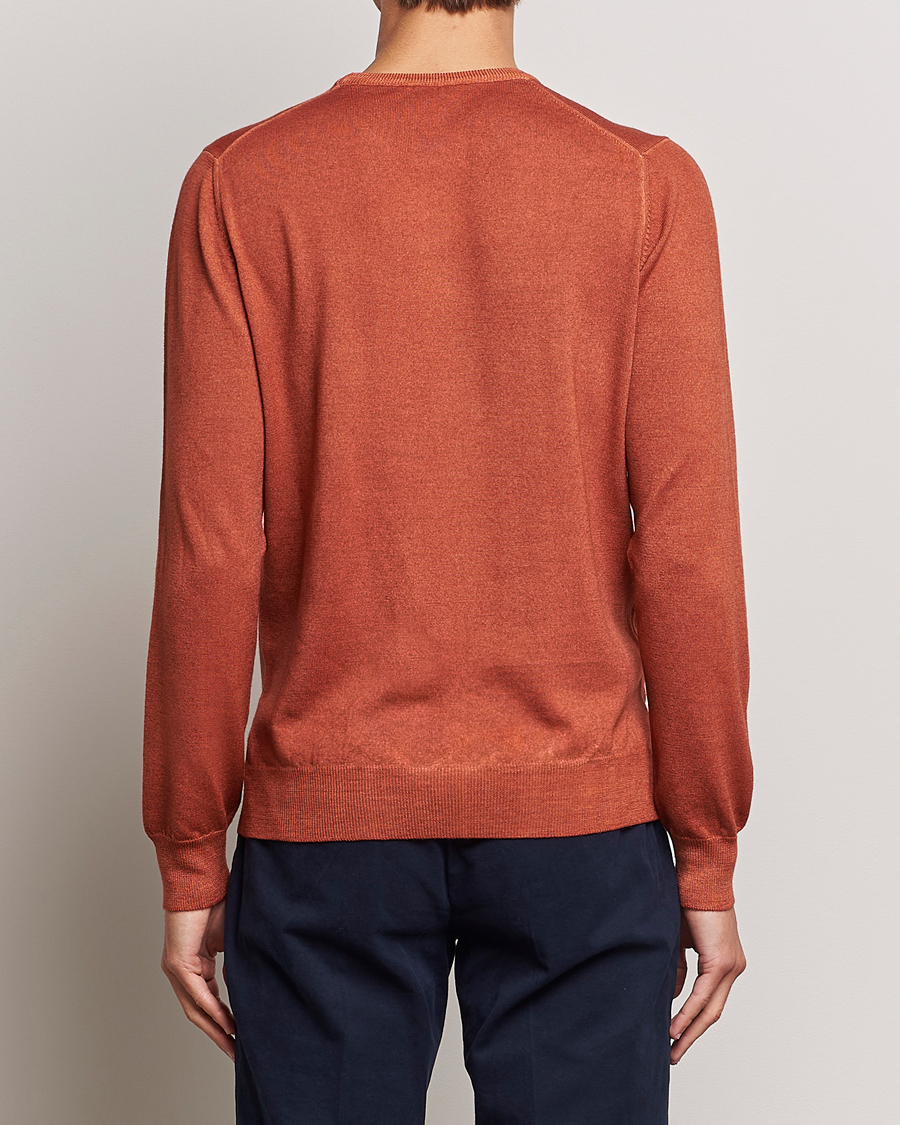 Herre | Gensere | Gran Sasso | Vintage Merino Fashion Fit Crew Neck Pullover Rust