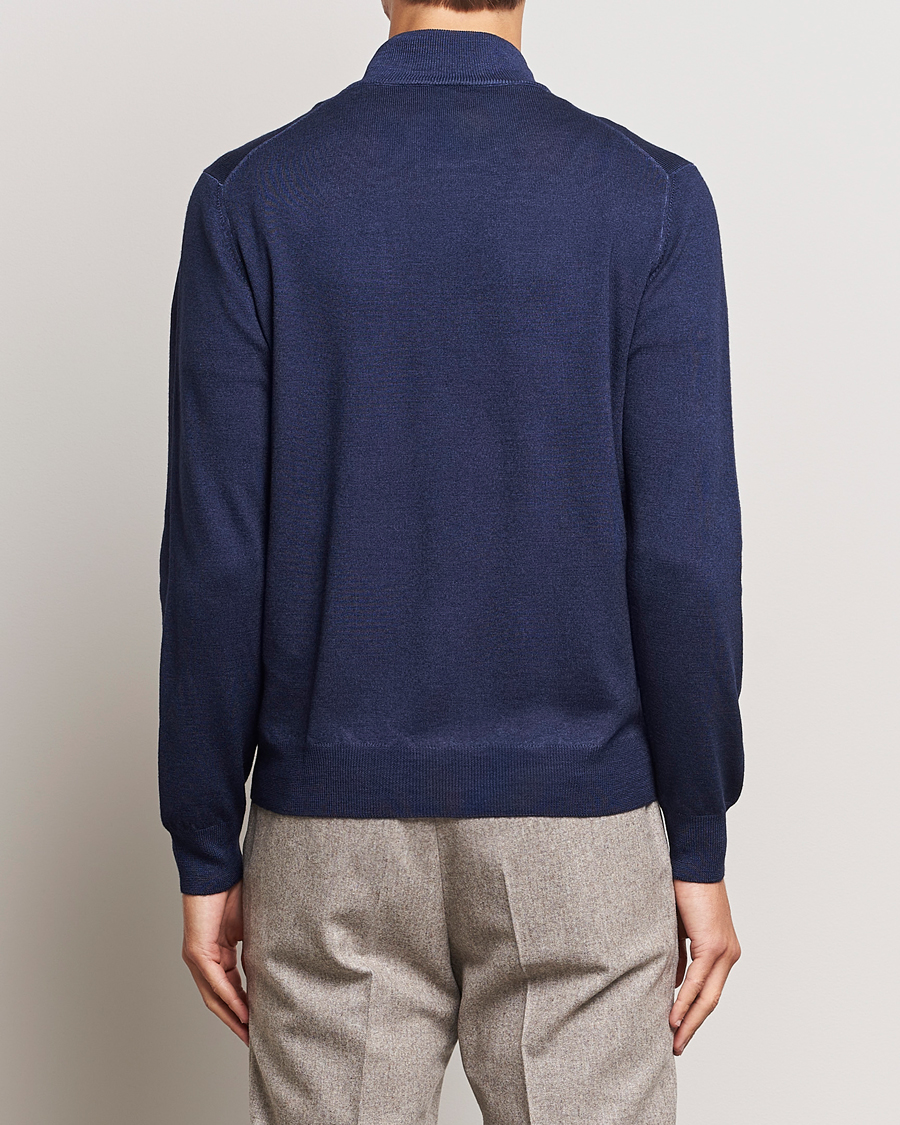 Herre | Gensere | Gran Sasso | Vintage Merino Fashion Fit Full Zip Navy