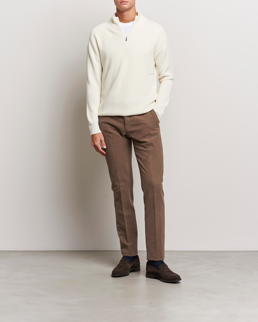 Herre | Gensere | Gran Sasso | Rainwool Half Zip White