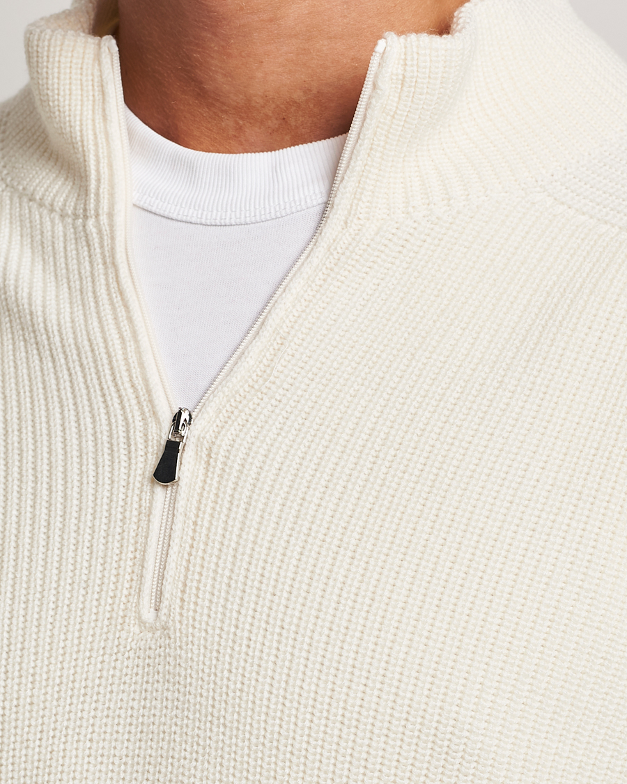 Herre | Gensere | Gran Sasso | Rainwool Half Zip White