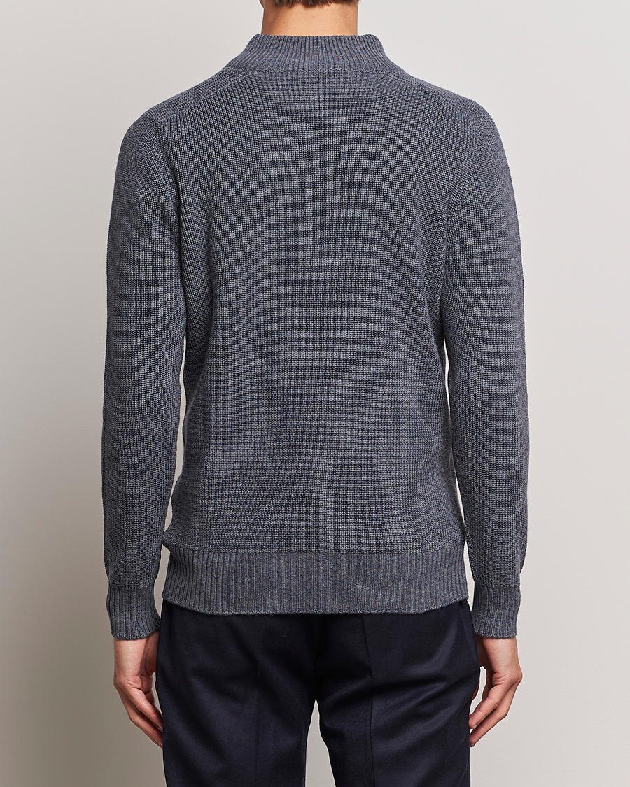Herre | Gensere | Gran Sasso | Rainwool Half Zip Grey Melange