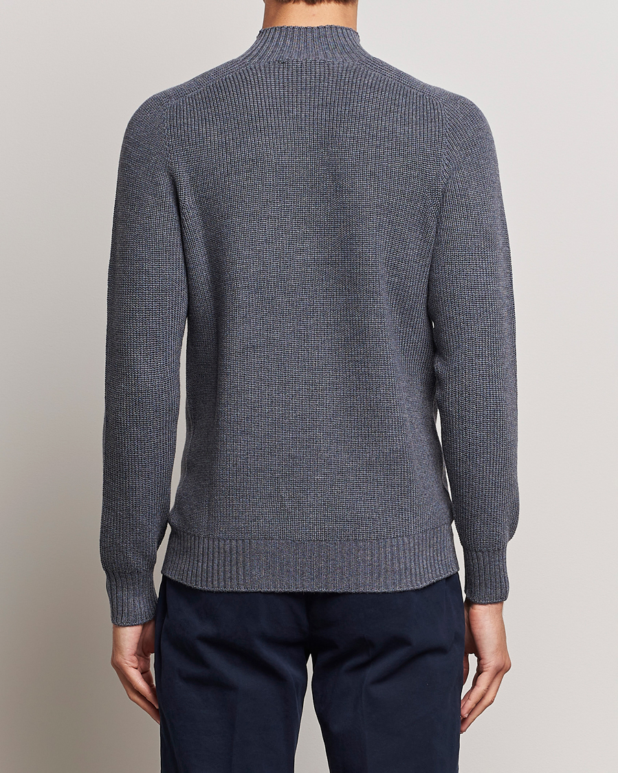 Herre | Gensere | Gran Sasso | Rainwool Mock Neck Grey Melange