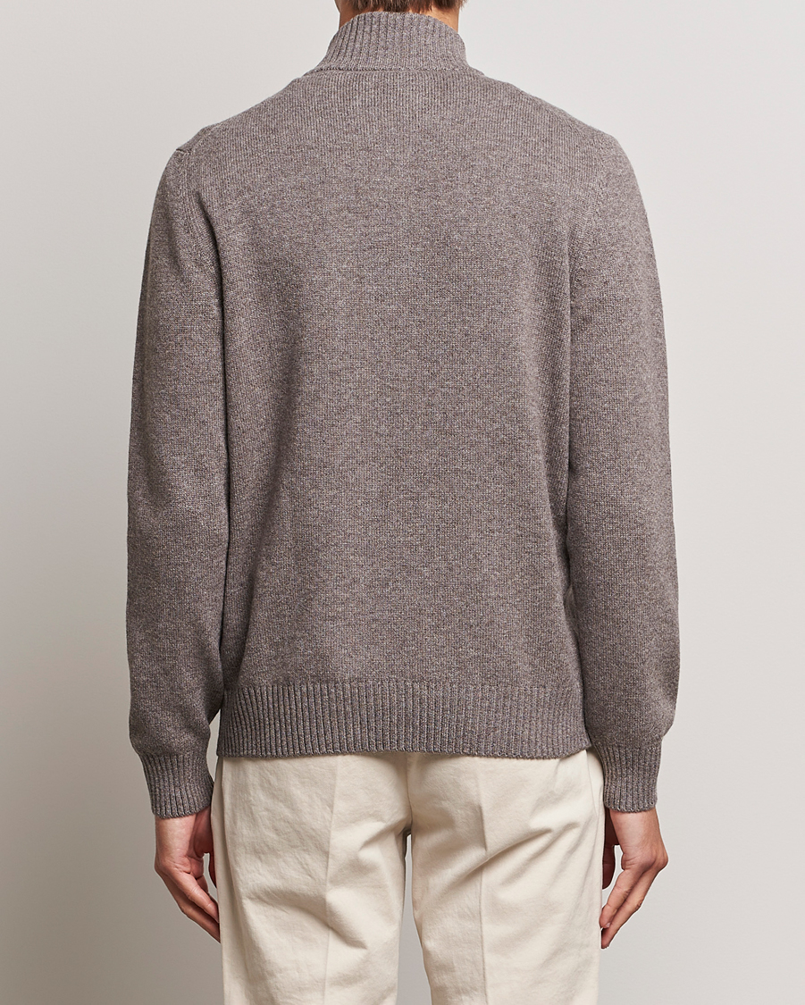 Herre | Gensere | Gran Sasso | Wool/Cashmere Full Zip Light Brown Melange