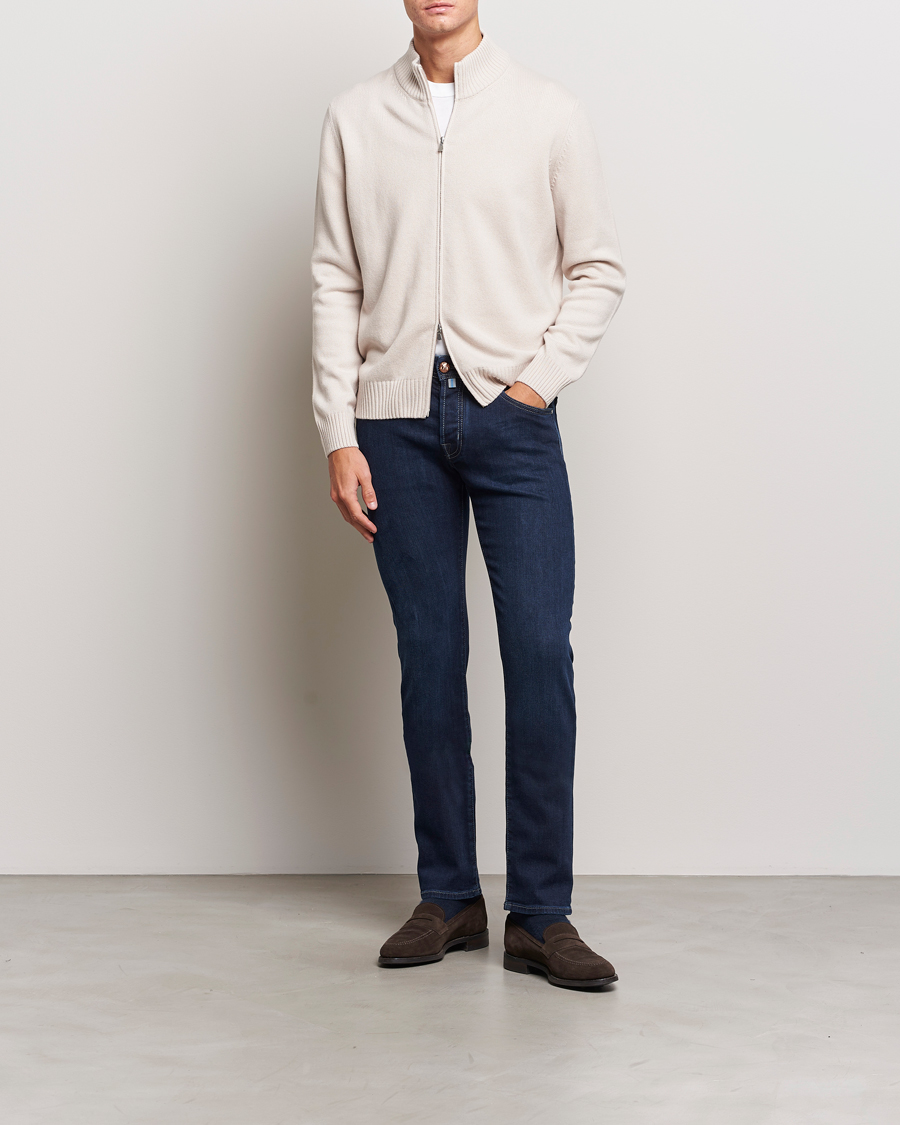 Herre | Gensere | Gran Sasso | Wool/Cashmere Full Zip Creme