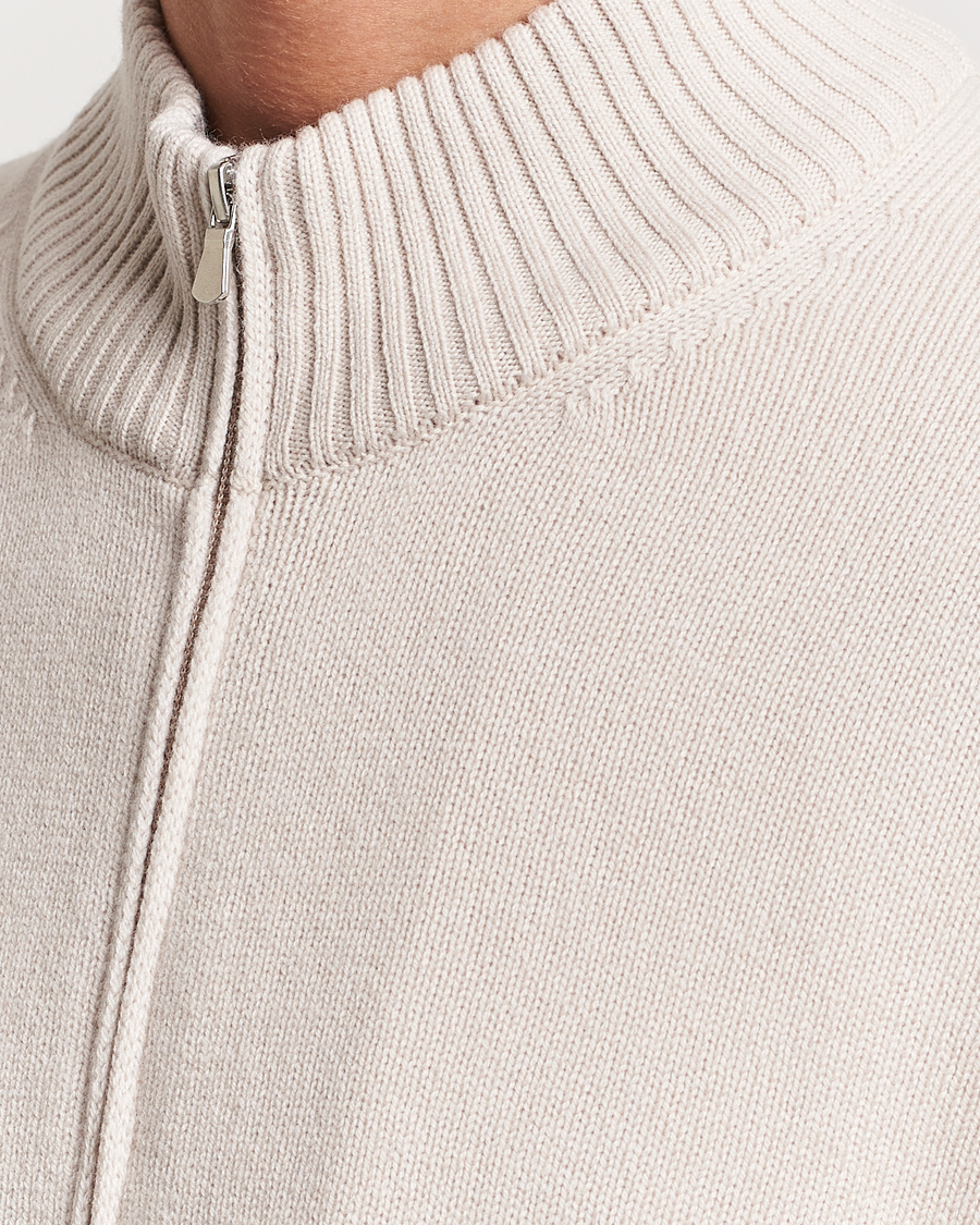 Herre | Gensere | Gran Sasso | Wool/Cashmere Full Zip Creme