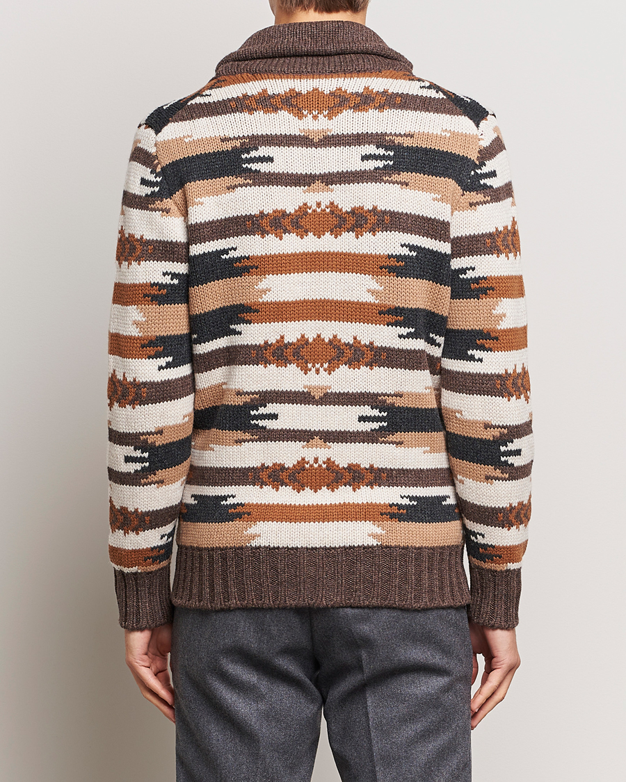 Herre | Gensere | Gran Sasso | Aspen Heavy Knitted Wool Cardigan Multi