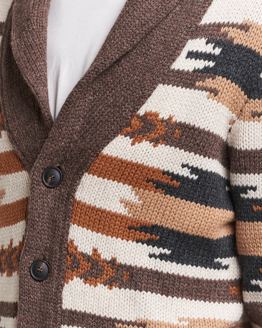 Herre | Gensere | Gran Sasso | Aspen Heavy Knitted Wool Cardigan Multi