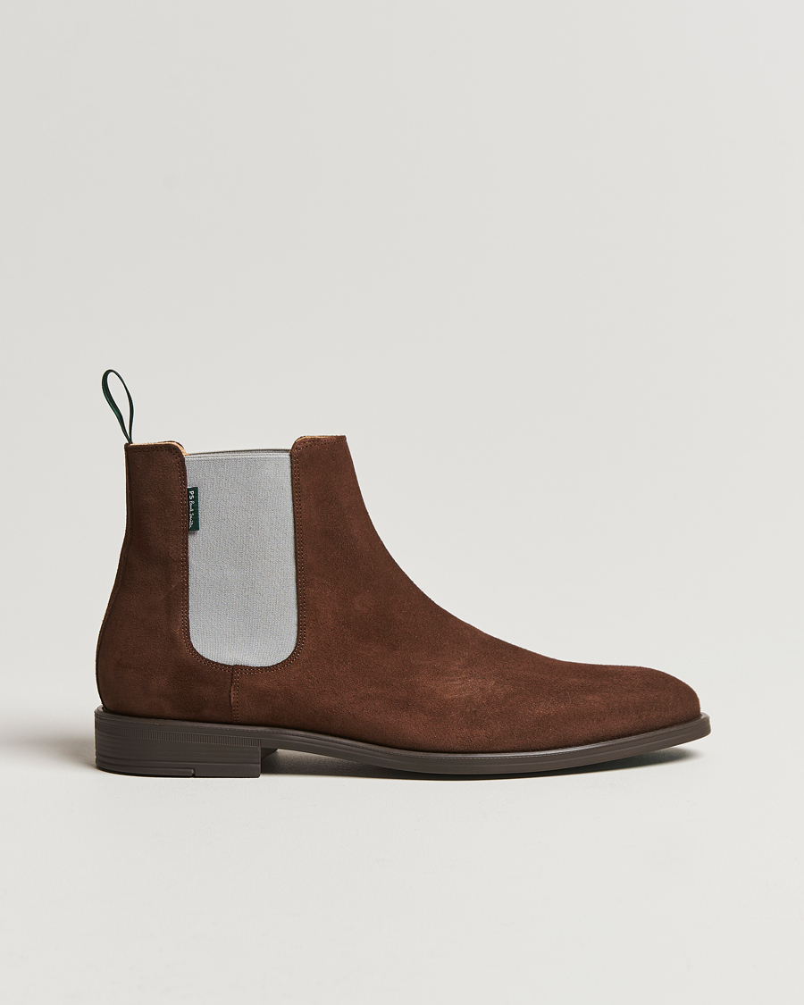 Herre | | PS Paul Smith | Cedric Suede Chelsea Boot Chocolate