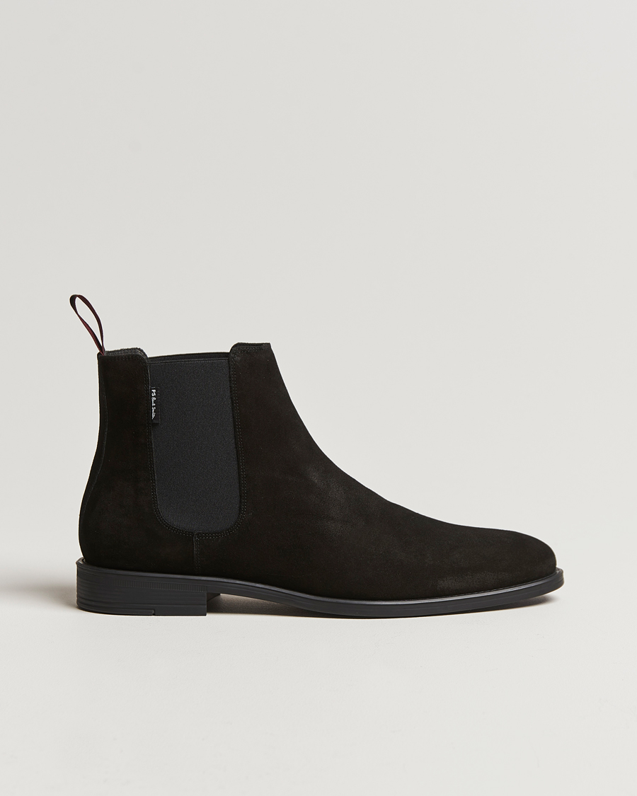 Herre | PS Paul Smith Cedric Suede Chelsea Boot Black | PS Paul Smith | Cedric Suede Chelsea Boot Black