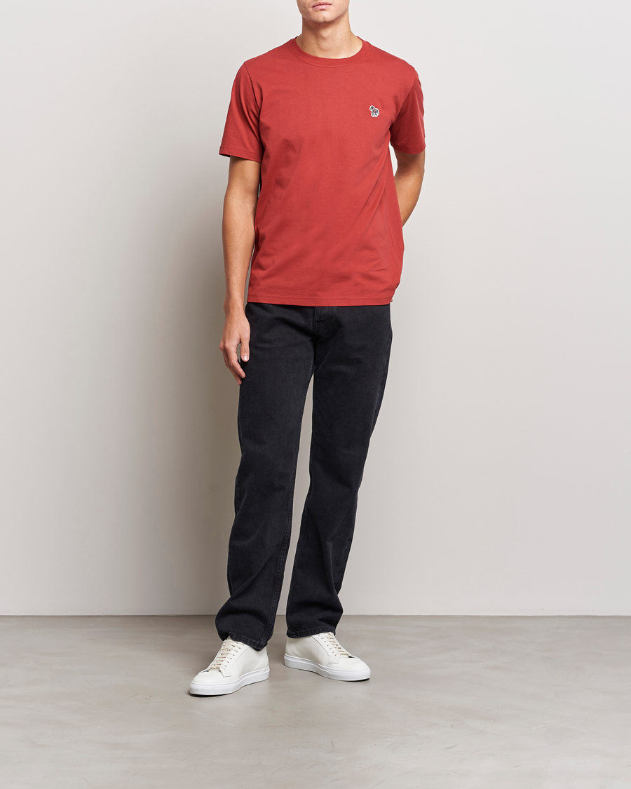 Herre | T-Shirts | PS Paul Smith | Organic Cotton Zebra T-Shirt Dark Red