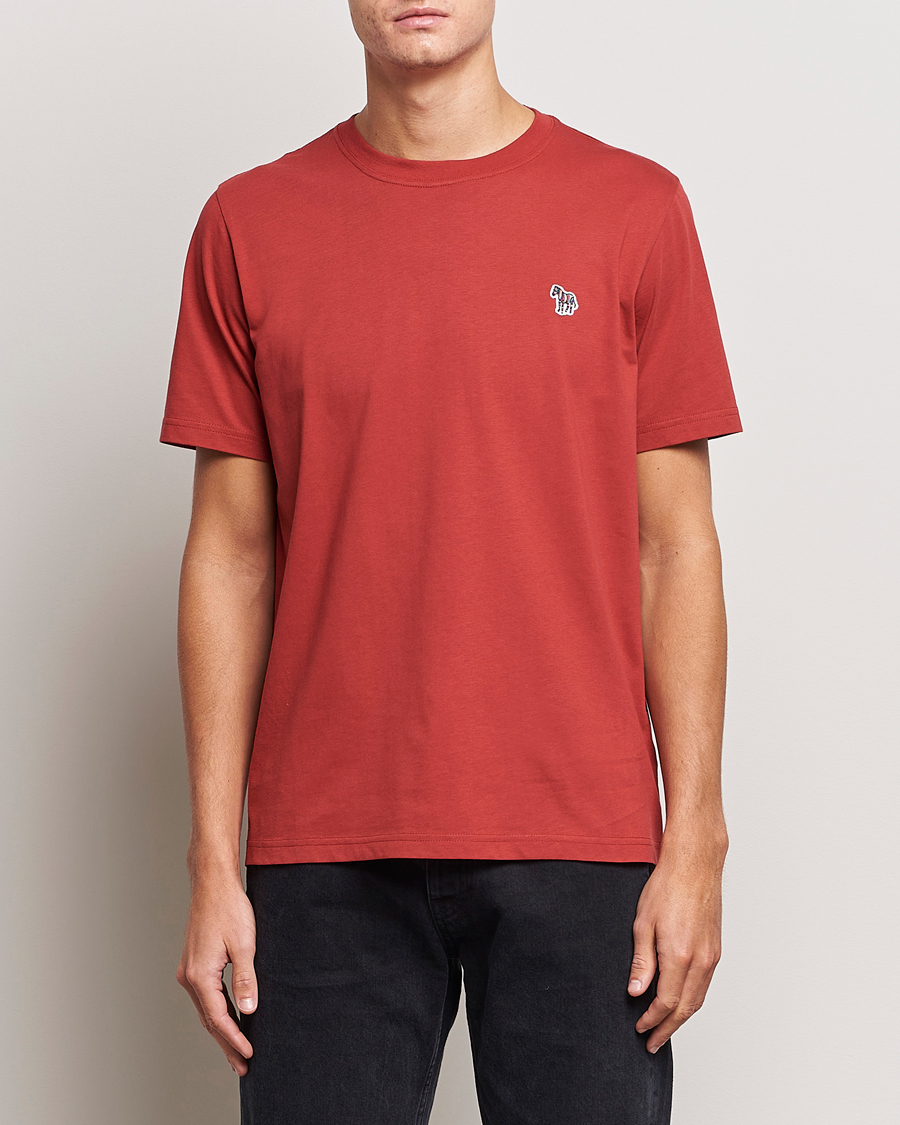 Herre |  | PS Paul Smith | Organic Cotton Zebra T-Shirt Dark Red