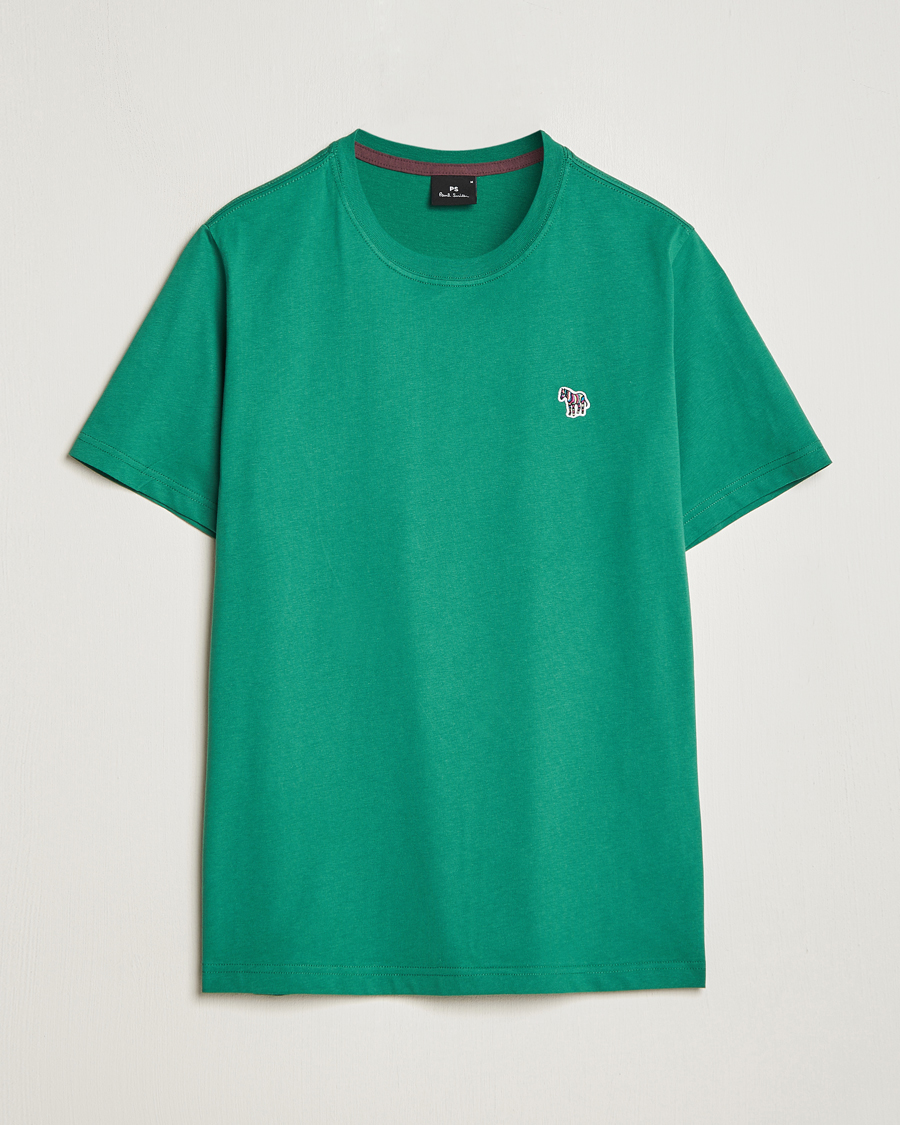 Herre | T-Shirts | PS Paul Smith | Organic Cotton Zebra T-Shirt Green