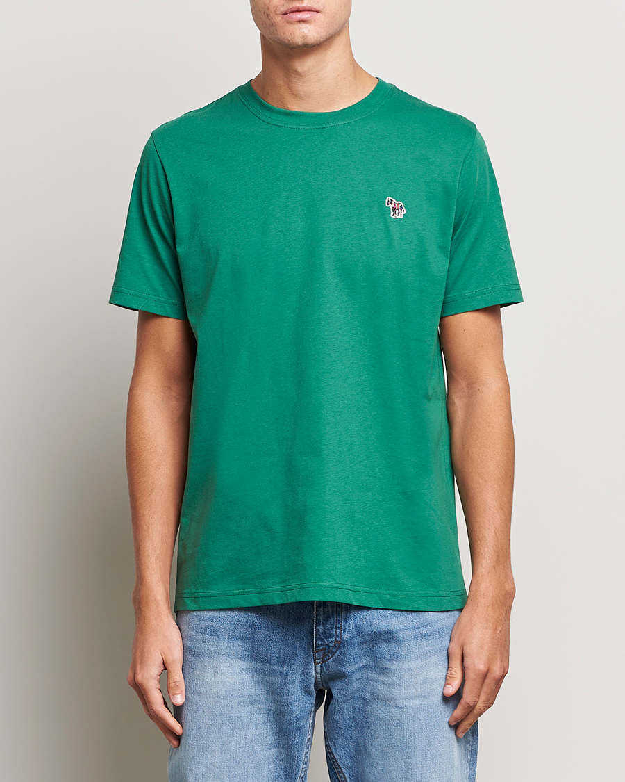 Herre | T-Shirts | PS Paul Smith | Organic Cotton Zebra T-Shirt Green
