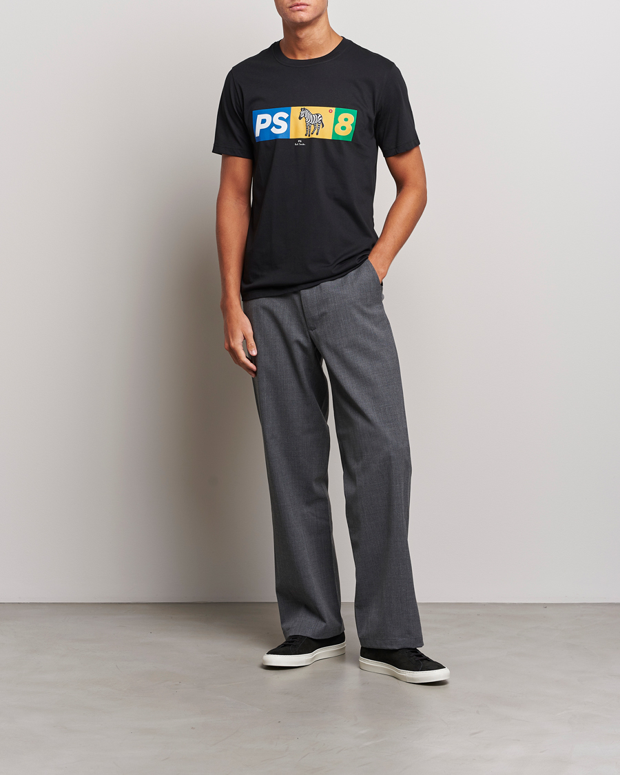 Herre | T-Shirts | PS Paul Smith | PS8 Zebra Crew Neck T-Shirt Black